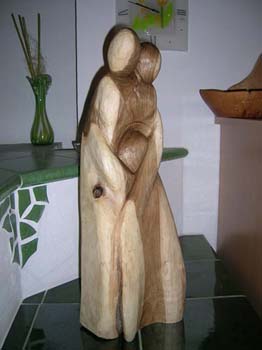 Holzschnitzer Andenken Holz Buch Tischplatte Holzpferd Vollholzkugel (50)